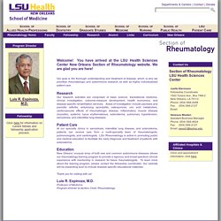 Section of Rheumatology - Internal Medicine - LSUHSC School of Medicine