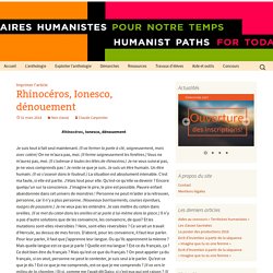 Rhinocéros, Ionesco, dénouement