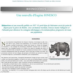 Rhinocéros, la nouvelle de Ionesco