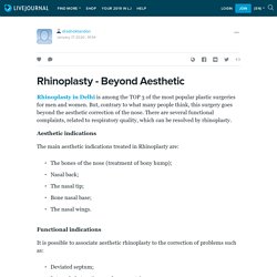 Rhinoplasty - Beyond Aesthetic: drashoktandon — LiveJournal
