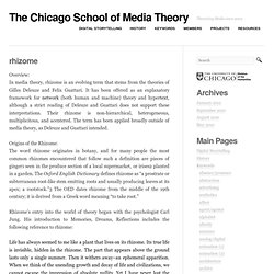 rhizome « The Chicago School of Media Theory