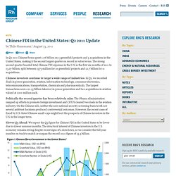 Rhodium Group » Chinese FDI in the United States: Q2 2011 Update