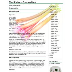 The Rhubarb Compendium