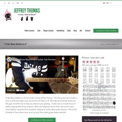 12 Bar Blues Rhythm in A Free Guitar Tab by Jeffrey Thomas