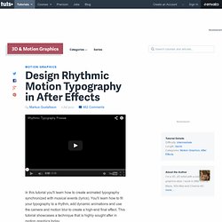 Design Rhythmic Motion Typography in After Effects