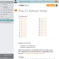 Riak CS Release Notes