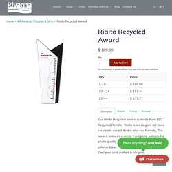 Rialto Recycled Award