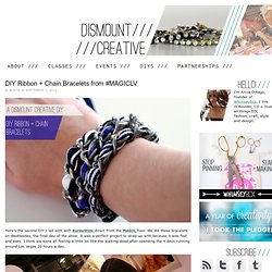 DIY Ribbon + Chain Bracelets