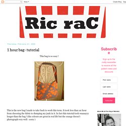 Ric-Rac: 1 hour bag- tutorial