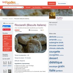 Recette de Ricciarelli (Biscuits Italiens)