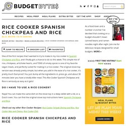Rice Cooker Spanish Chickpeas and Rice