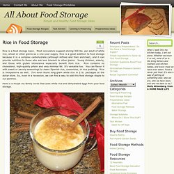 Rice in Food Storage – All About Food Storage