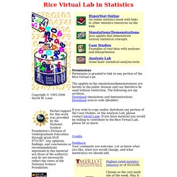 Rice Virtual Lab in Statistics (RVLS)
