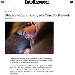 Rich Teens Use Instagram, Poor Teens Use Facebook