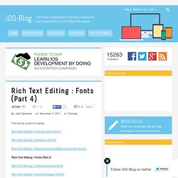 Rich Text Editing : Fonts (Part 4)
