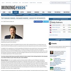 Top Mining Minds: Richard Warke, Augusta Resources