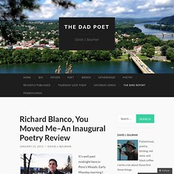 Richard Blanco, You Moved Me–An Inaugural Poetry Review