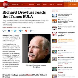 Richard Dreyfuss reads the iTunes EULA