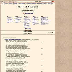 Richard III (complete text)