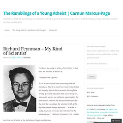 Richard Feynman – My Kind of Scientist