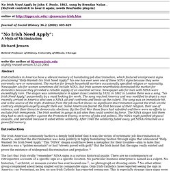 Richard J. Jensen - "No Irish Need Apply": A Myth of Victimization - Journal of Social History 36:2