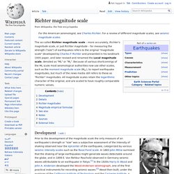 Richter magnitude scale