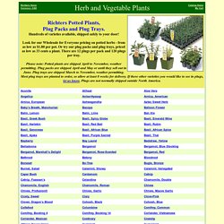 Herbs: Herb and Vegetable Plants