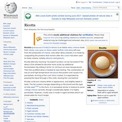 Ricotta - Wikipedia