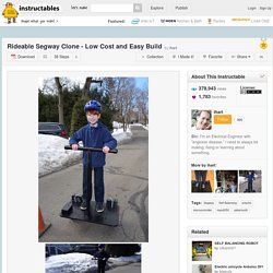 Rideable Segway Clone - Low Cost and Easy Build