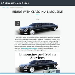 Riding with class in a limousine - AA Limousine and Sedan