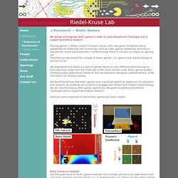Riedel-Kruse Lab > Research > Biotic Games