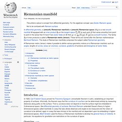 Riemannian manifold