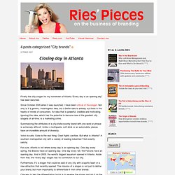 Ries' Pieces: City brands