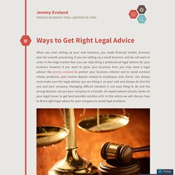 Ways to Get Right Legal Advice