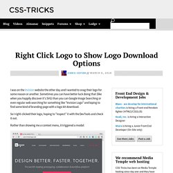 Right Click Logo to Show Logo Download Options