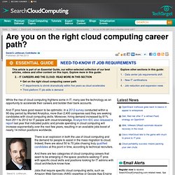 Are you on the right cloud computing career path?