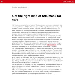 Get the right kind of N95 mask for sale