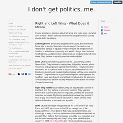 Right and Left Wing - What Does it Mean? – I don't get politics, me.