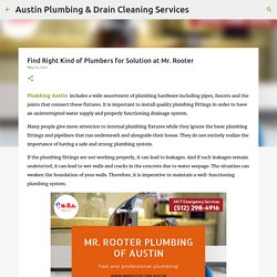Find Right Kind of Plumbers for Solution at Mr. Rooter