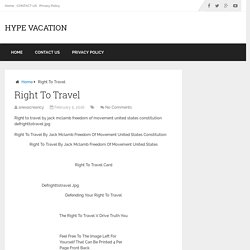 right to travel