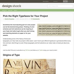 Pick the Right Typefaces for Your Project