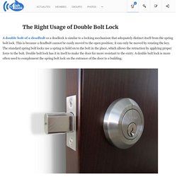 The Right Usage of Double Bolt Lock – MyFishBook