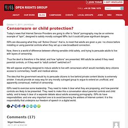 Censorware or child protection?