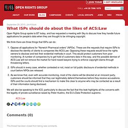 What ISPs should do about the likes of ACS:Law
