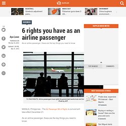 6 rights you have as an airline passenger