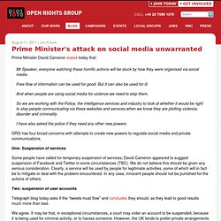 Prime Minister's attack on social media unwarranted