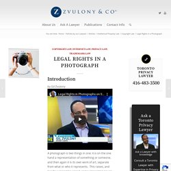 Legal Rights in a Photograph – Zvulony & Co.