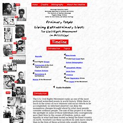 Civil Rights Timeline Introduction
