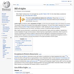 Bill of rights - Wiki