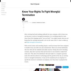 Know Your Rights To Fight Wrongful Termination